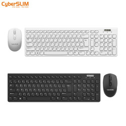 大衛肯尼 CyberSlim WMK520 無線巧克力鍵盤滑鼠組 黑白雙色